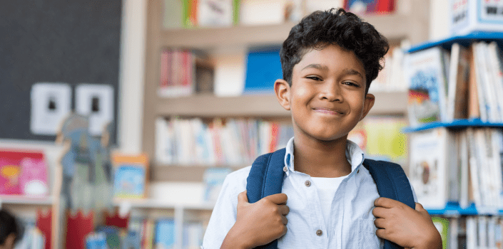 elementary student taking bilingual tutoring