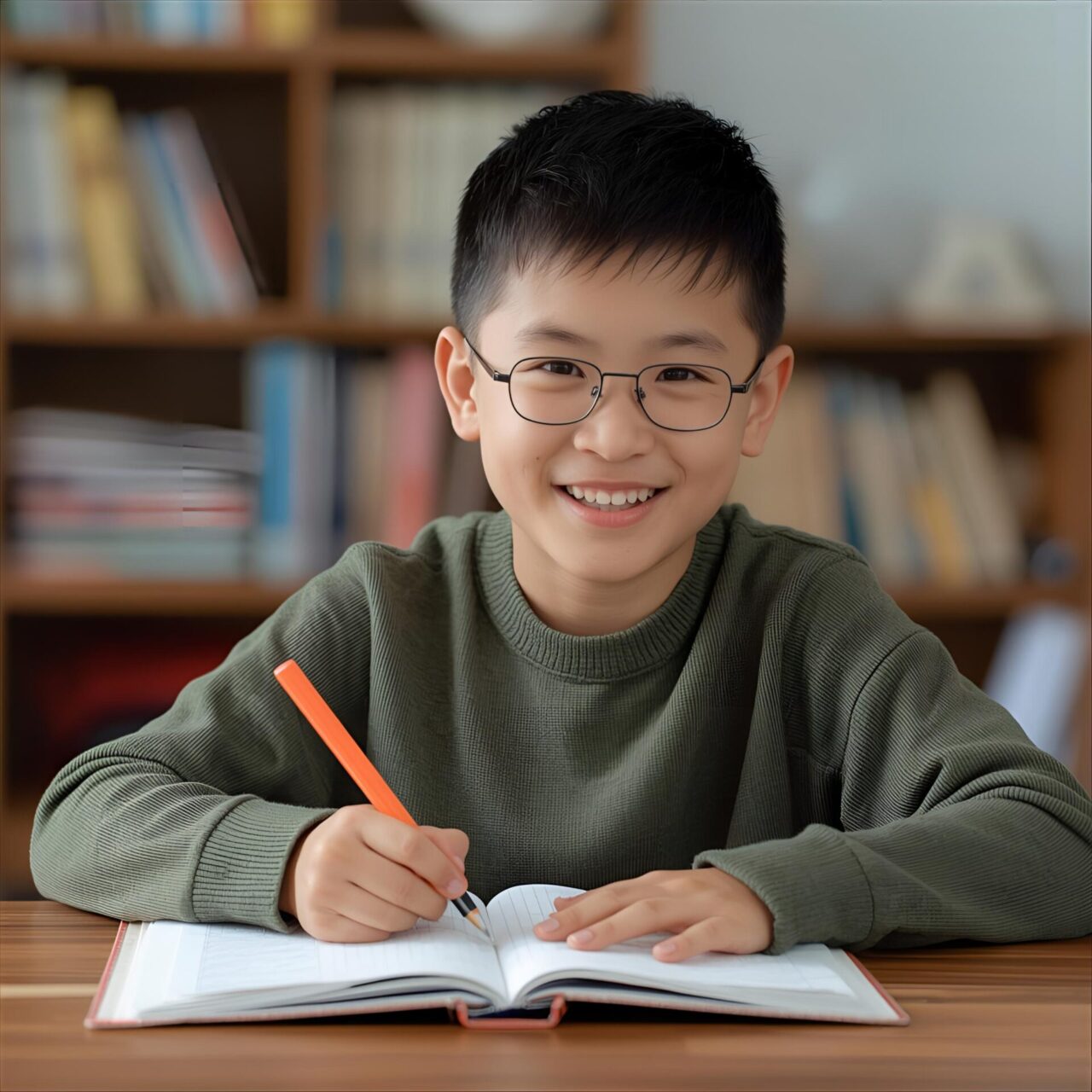 Smiling student growing in confidence through high-impact tutoring.