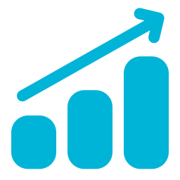 Proven results growth chart icon for bilingual tutoring progress tracking