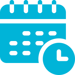 Flexible scheduling calendar icon for online bilingual tutoring sessions